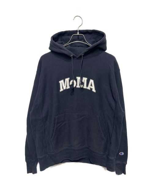 MoMA（モマ）MoMA (モマ) Champion (チャンピオン) リバースウィーブフーディー ネイビー サイズ:Lの古着・服飾アイテム