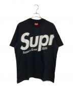 SUPREMEシュプリーム）の古着「INTARSIA SPELLOUT TEE」｜ブラック