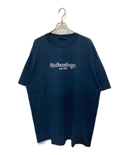 BALENCIAGA（バレンシアガ）BALENCIAGA (バレンシアガ) オーバーサイズTシャツ ネイビー サイズ:Mの古着・服飾アイテム