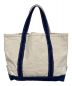 L.L.Bean (エルエルビーン) REMI RELIEF (レミレリーフ) CANVAS Midium Tote アイボリー×ブルー：12000円