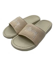 stussy×NIKE（ステューシー×ナイキ）の古着「BENASSI SLIDE SANDALS FOSSIL STONE」｜ホワイト