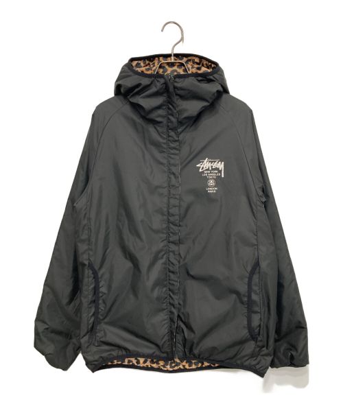 stussy（ステューシー）stussy (ステューシー) リバーシブルブルゾン ブラック×ブラウン サイズ:Ｍの古着・服飾アイテム