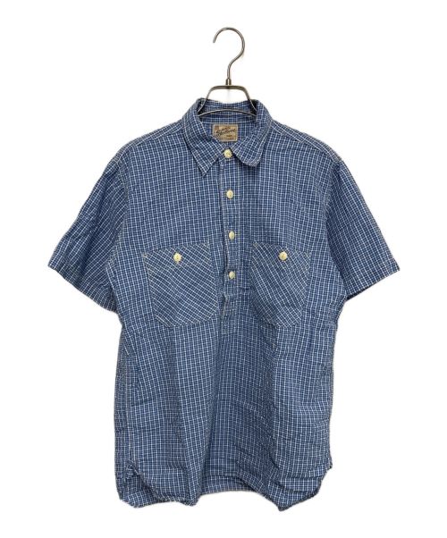 Joe McCOY（ジョーマッコイ）Joe McCOY (ジョーマッコイ) シアサッカーシャツ ブルー サイズ:SIZE14 1/2の古着・服飾アイテム