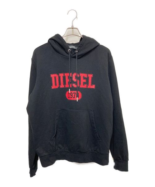 DIESEL（ディーゼル）DIESEL (ディーゼル) プルオーバーパーカー ブラック サイズ:XLの古着・服飾アイテム