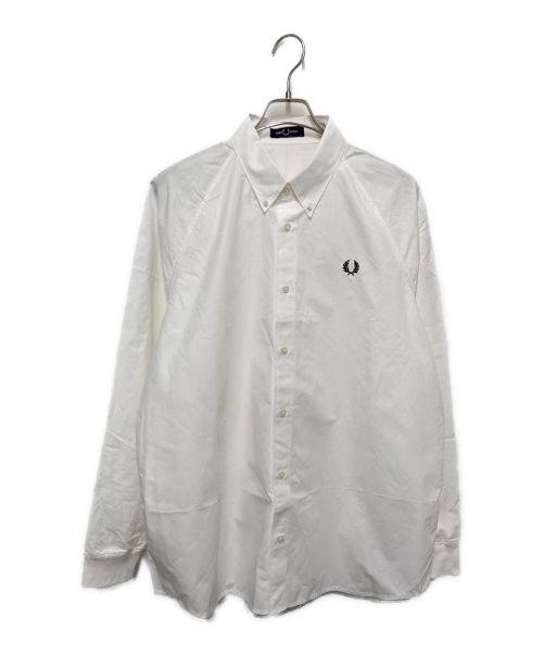 FRED PERRY（フレッドペリー）FRED PERRY (フレッドペリー) ラグランリブカフシャツ ホワイト サイズ:Lの古着・服飾アイテム