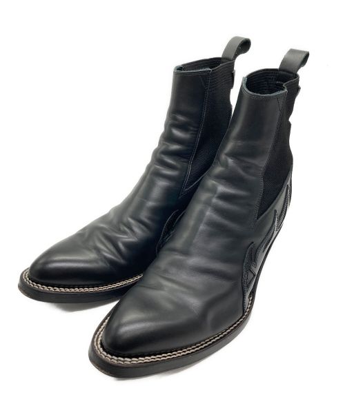 FORSOMEONE（フォーサムワン）FORSOMEONE (フォーサムワン) FIRE CHELSEA BOOTS　ファイヤーチェルシーブーツ ブラック サイズ:43の古着・服飾アイテム