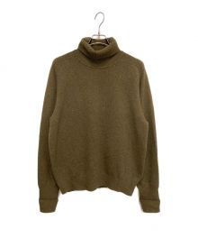 STEVEN ALAN（スティーブンアラン）の古着「MULE SADDLE SHOULDER TURTLE NECK KNIT」｜カーキ