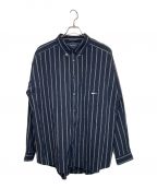 DESCENDANTディセンダント）の古着「KENNEDY'S MULTI STRIPE LS SHIRT」｜ネイビー