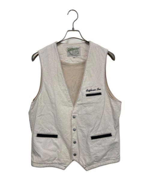 California Line（カリフォルニア ライン）California Line (カリフォルニア ライン) White Duck Work Vest アイボリー サイズ:42の古着・服飾アイテム