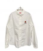 KENZO PARISケンゾー パリ）の古着「Boke Flower Crest Casual Shirt」｜ホワイト