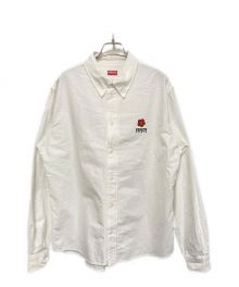 KENZO PARIS（ケンゾー パリ）の古着「Boke Flower Crest Casual Shirt」｜ホワイト