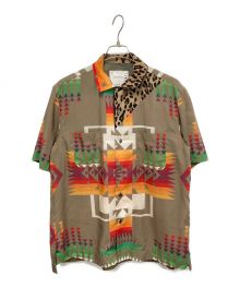 sacai×PENDLETON（サカイ×ペンドルトン）の古着「PENDLETON Archive Print Mix Shirt」｜ブラウン