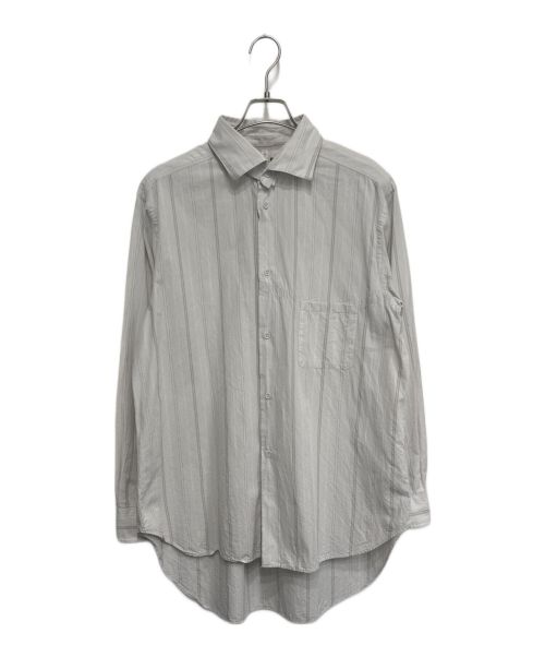 NIGEL CABOURN（ナイジェルケーボン）NIGEL CABOURN (ナイジェルケーボン) DETACHABLE COLLAR SHIRT STRIPE グレー サイズ:50の古着・服飾アイテム