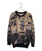 WACKO MARIA×Jean-Michel Basquiatワコマリア×ジャン ミシェル バスキア）の古着「MOHAIR KNIT JACQUARD SWEATER」｜マルチカラー