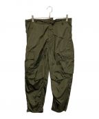 H BEAUTY&YOUTHエイチ ビューティー&ユース）の古着「OLMETEX CRUNCHY CARGO PANTS/」｜オリーブ