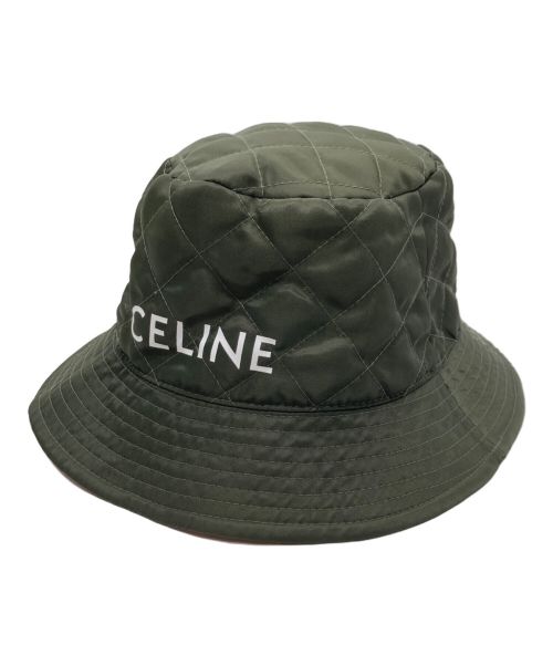 CELINE（セリーヌ）CELINE (セリーヌ) キルティングバケットハット オリーブ サイズ:Ｍの古着・服飾アイテム