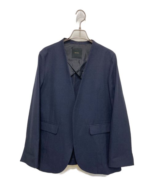 Spick and Span（スピックアンドスパン）Spick and Span (スピックアンドスパン) リネンライクノーカラージャケット ネイビー サイズ:38の古着・服飾アイテム