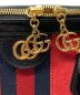 中古・古着 GUCCI (グッチ) オファディア 2way ハンド ショルダー バッグ レッド×ブラック サイズ:なし：75000円