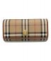 BURBERRY（バーバリー）の古着「HALTON CHECK CONTINENTAL WALLET」｜ブラウン