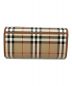 BURBERRY (バーバリー) HALTON CHECK CONTINENTAL WALLET ブラウン：38000円