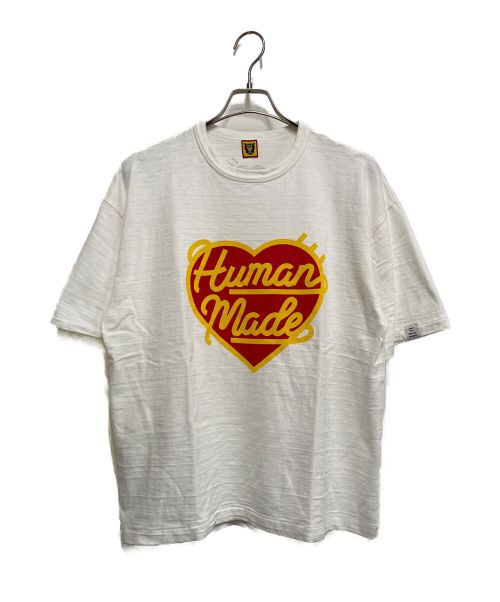 HUMAN MADE（ヒューマンメイド）HUMAN MADE (ヒューマンメイド) ハートプリントTシャツ ホワイト サイズ:2XLの古着・服飾アイテム