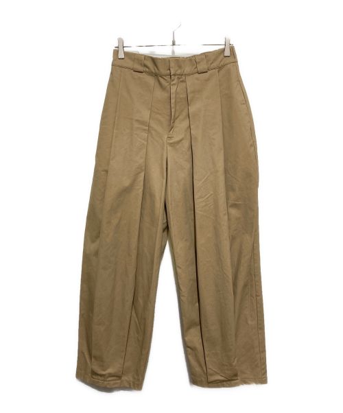 Nanmo.（ナンモ）Nanmo. (ナンモ) stately volume pants / タックワイドパンツ ベージュ サイズ:Lの古着・服飾アイテム