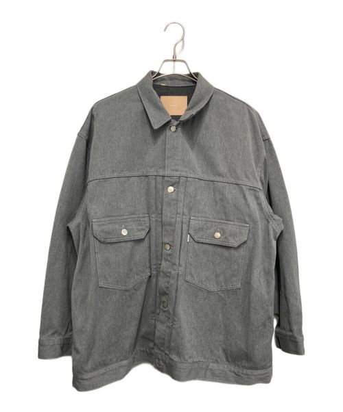 Graphpaper（グラフペーパー）Graphpaper (グラフペーパー) Colorfast Denim Jacket グレー サイズ:Ｍの古着・服飾アイテム