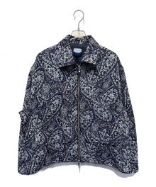 MAISON SPECIAL（メゾンスペシャル）の古着「Paisley Jacquard Prime-Over Short Zip Blouson」｜パープル