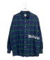 uniform experiment（ユニフォームエクスペリメント）の古着「FLANNEL CHECK GOTHIC LOGO SHIRT」｜グリーン