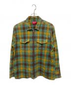 SUPREMEシュプリーム）の古着「Shadow Plaid Zip-Front Shirt」｜グリーン