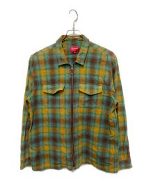 SUPREME（シュプリーム）の古着「Shadow Plaid Zip-Front Shirt」｜グリーン