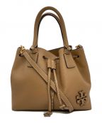 TORY BURCHトリーバーチ）の古着「MCGRAW SMALL DRAWSTRING SATCHEL」｜ベージュ