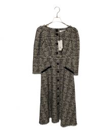 HER LIP TO（ハーリップトゥ）の古着「Classic Tweed Midi Dress」｜グレー