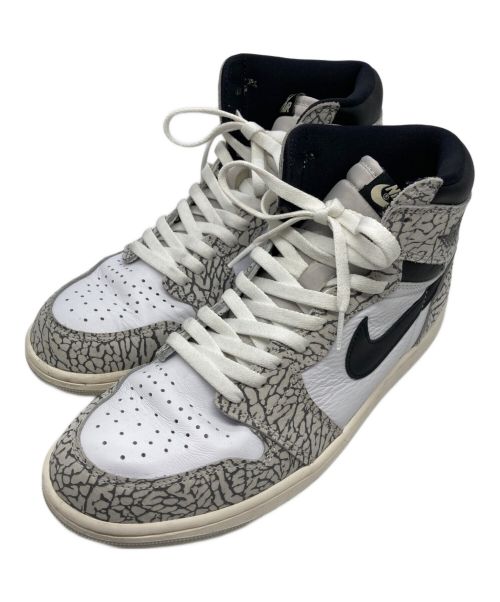 NIKE（ナイキ）NIKE (ナイキ) AIR JORDAN 1 RETRO HIGH OG グレー×ホワイト サイズ:28.5の古着・服飾アイテム