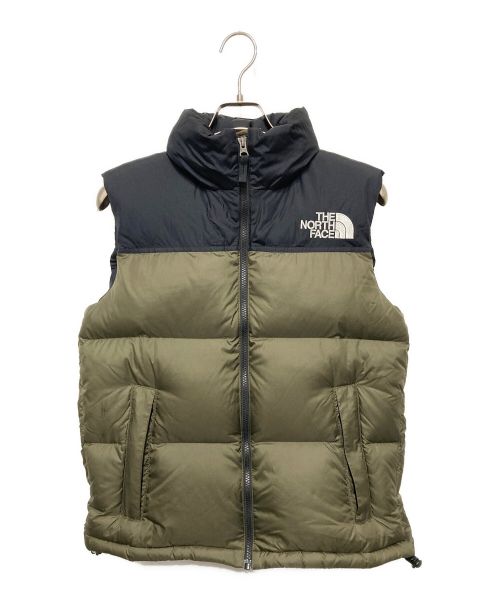 THE NORTH FACE（ザ ノース フェイス）THE NORTH FACE (ザ ノース フェイス) NUPTSE VEST/ヌプシベスト カーキ×ブラック サイズ:Mの古着・服飾アイテム