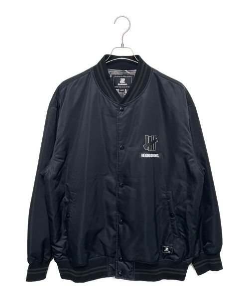 NEIGHBORHOOD（ネイバーフッド）NEIGHBORHOOD (ネイバーフッド) UNDEFEATED (アンディフィーテッド) NHUF Ｎ-JKT/スタジアムジャケット ブラック サイズ:Lの古着・服飾アイテム