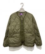 THE NORTHFACE PURPLELABELザ・ノースフェイス パープルレーベル）の古着「Plas Field Down Cardigan フィールドダウンカーディガン」｜オリーブ