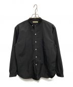 OLD JOE & Co.オールドジョー）の古着「STUD BUTTON BAND COLLAR SHIRTS」｜ブラック