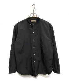 OLD JOE & Co.（オールドジョー）の古着「STUD BUTTON BAND COLLAR SHIRTS」｜ブラック