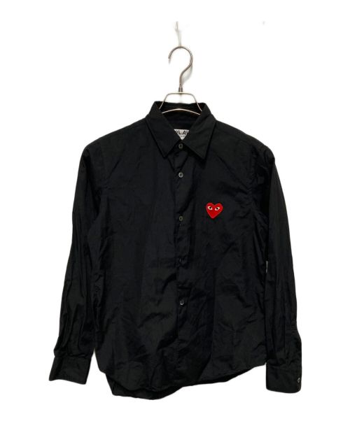 PLAY COMME des GARCONS（プレイ コムデギャルソン）PLAY COMME des GARCONS (プレイ コムデギャルソン) ハートワッペンシャツ ブラック サイズ:Lの古着・服飾アイテム