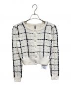 HER LIP TOハーリップトゥ）の古着「Bouncy Check Knit Pullover」｜ホワイト