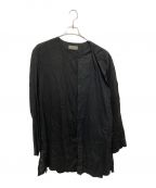 Yohji Yamamoto pour hommeヨウジヤマモト プールオム）の古着「LeftFront Double Switching Shirt」｜ブラック