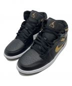 NIKEナイキ）の古着「Air Jordan 1 MidBlack/Metallic Gold