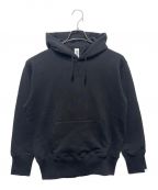 LOOPWHEELER×BEAMS PLUSループウィラー×ビームスプラス）の古着「Super Heavy Weight Sweat Pullover Hoodie」｜ブラック