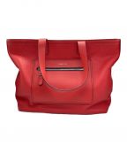 MICHAEL KORSマイケルコース）の古着「Hudson Pebbled Leather Tote Bag」｜レッド