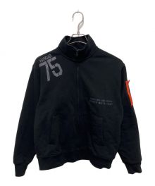 AVIREX（アヴィレックス）の古着「REMODEL DESIGN STAND ZIP SWEAT」｜ブラック