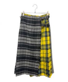 O'NEIL OF DUBLIN（オニールオブダブリン）の古着「別注Patchwork Kilt/別注パッチワークキルトロングスカート」｜イエロー