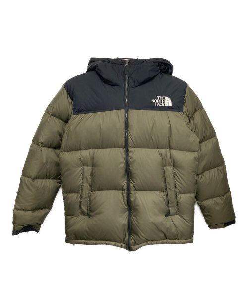 THE NORTH FACE（ザ ノース フェイス）THE NORTH FACE (ザ ノース フェイス) Nuptse Hoodie / ヌプシフーディー / ND92041R オリーブ×ブラック サイズ:XXLの古着・服飾アイテム