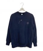 OLD FOLK HOUSEオールドフォークハウス）の古着「Circle Logo Studs Sweatshirt」｜ネイビー