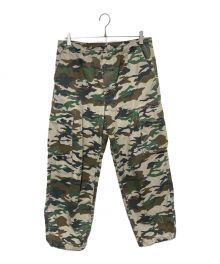 BEAMS（ビームス）の古着「FUTURE ARCHIVE / CAMO 6PKT CARGO」｜ベージュ×グリーン